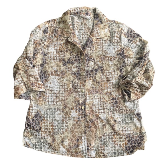 American Vintage Tops - Stephanie by Crystal Semi-Sheer Blouse
